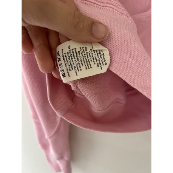 LoveShackFancy Kirby Hoodie Pink Sweatshirt Size XS cropped - Picture 8 of 9